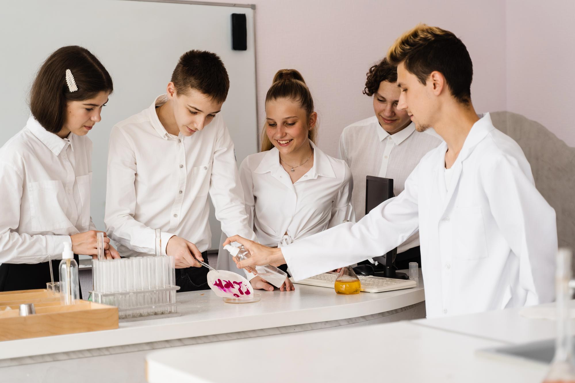 Team workshop in modern kitchen